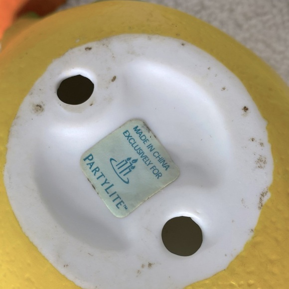 Vintage Party Lite Ceramic Fruits Tea Light Holders Candle Holders x3 - Picture 3 of 11